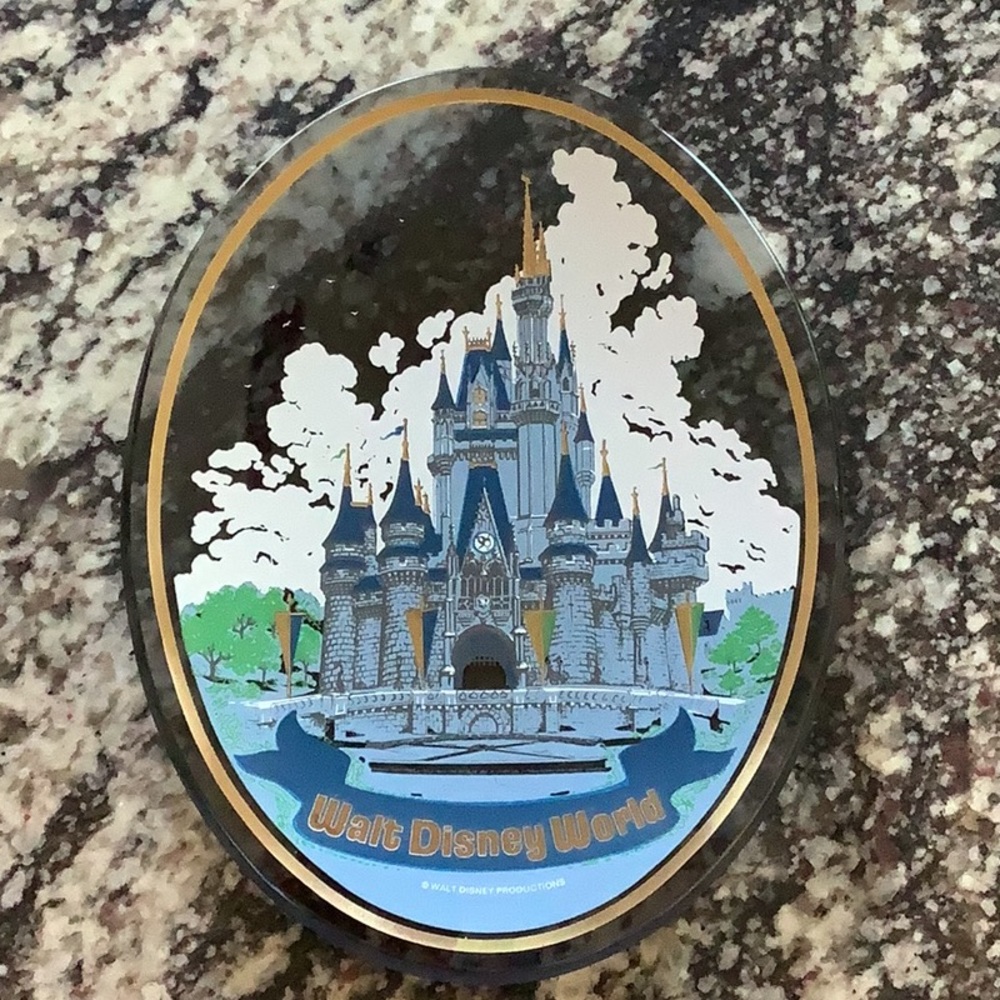 Walt Disney World Cinderella’s Castle Oval Glass Plate